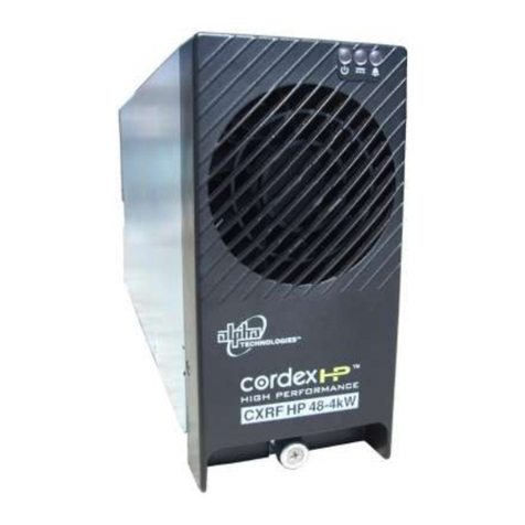 Alpha Technologies Cordex CXRF 48-3.6kW Installation and operation manual