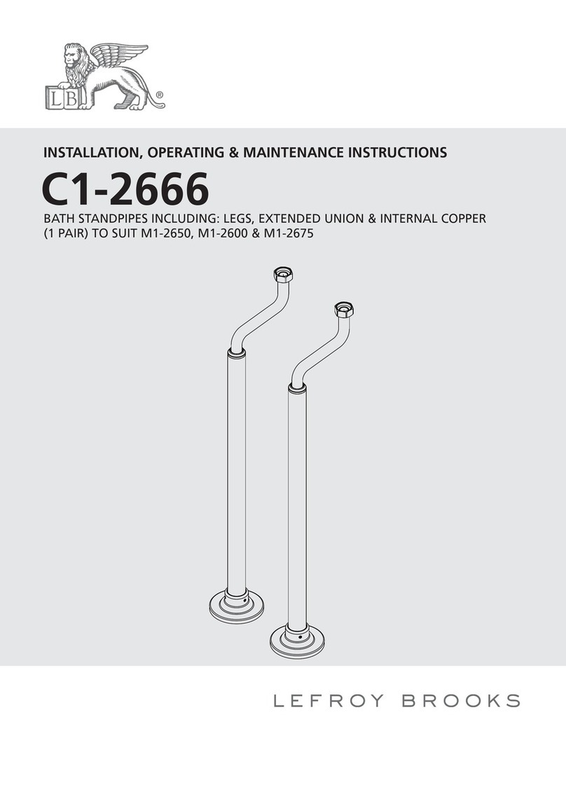 Lefroy Brooks C1-2666 Installation, operating,  & maintenance instructions