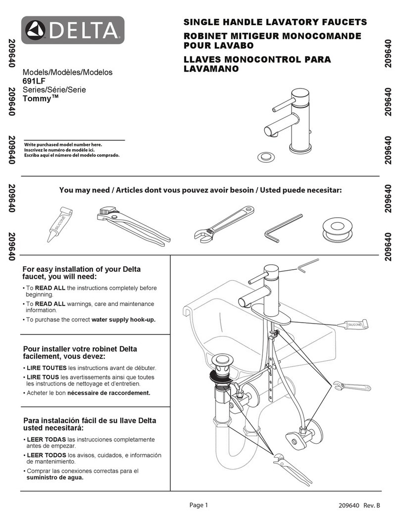 Delta Tommy 6190BG User manual