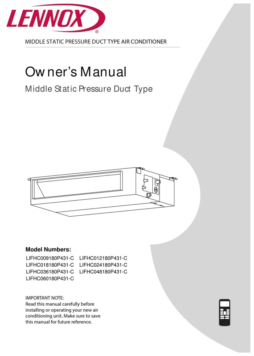 Lennox LIFHC009180P431-C User manual