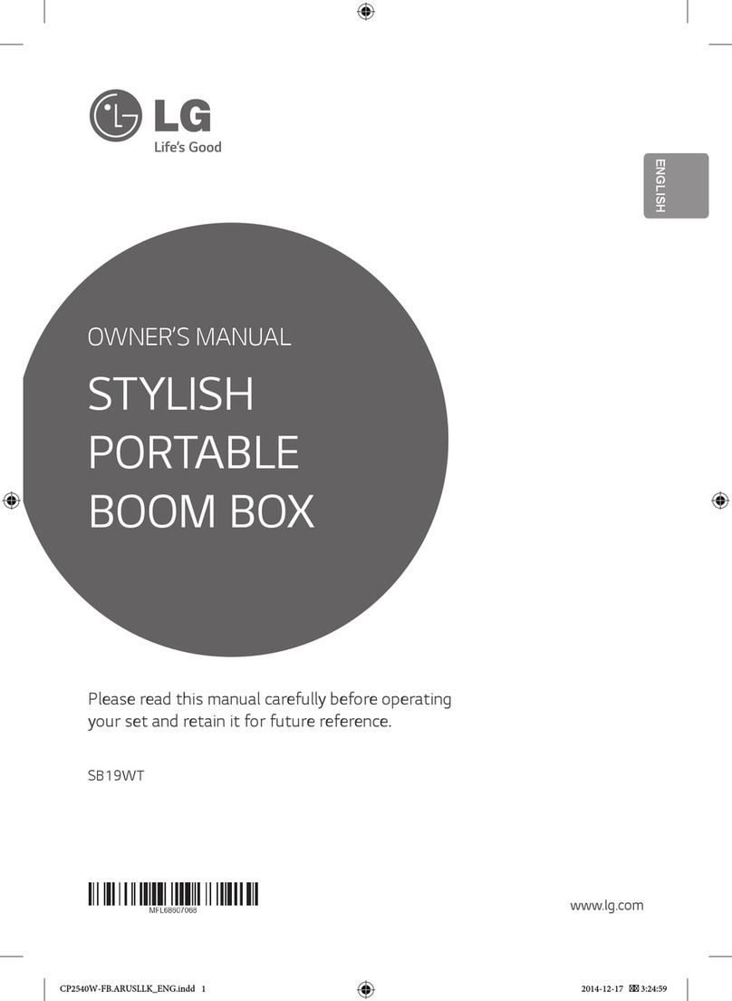 LG SB19WT User manual