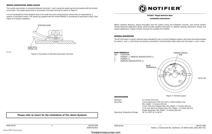 Notifier B710LPA User manual