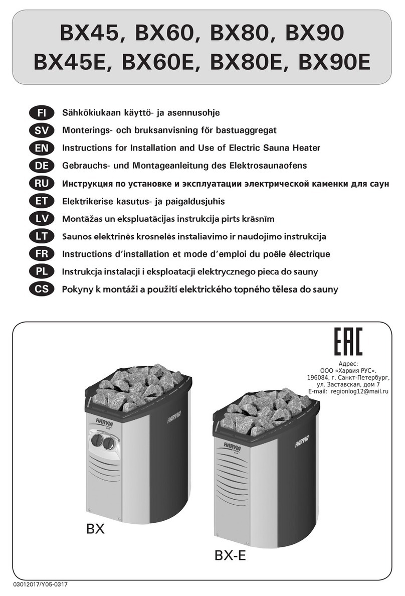 Harvia BX Instructions for installation and use Harvia BX Instructions for installation and use