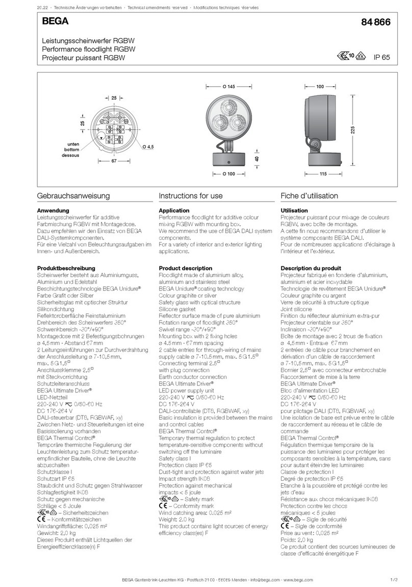 BEGA 84866 Instructions for use