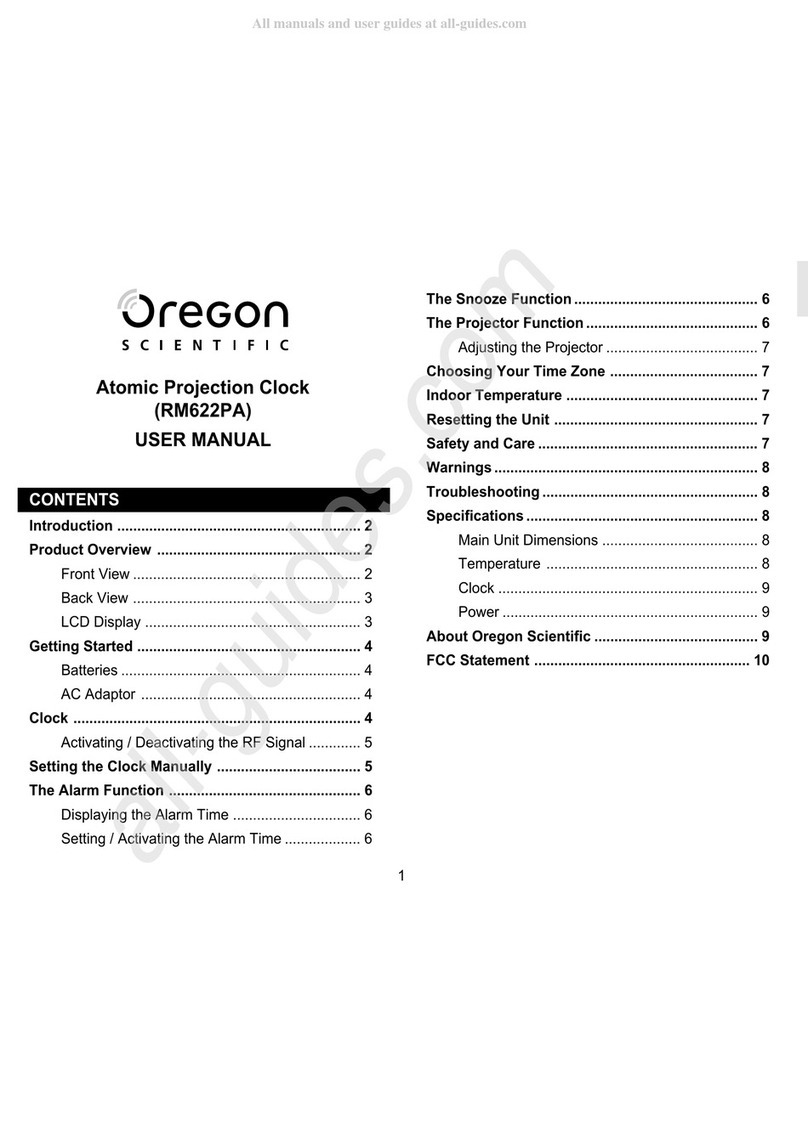 Oregon Scientific RM622PA User manual