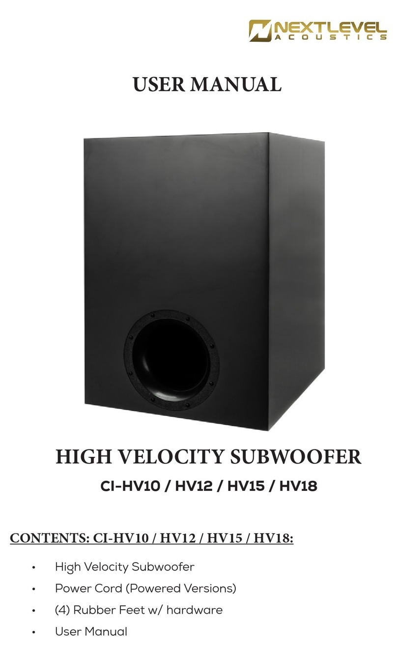 Nextlevel Acoustics CI-HV10 User manual