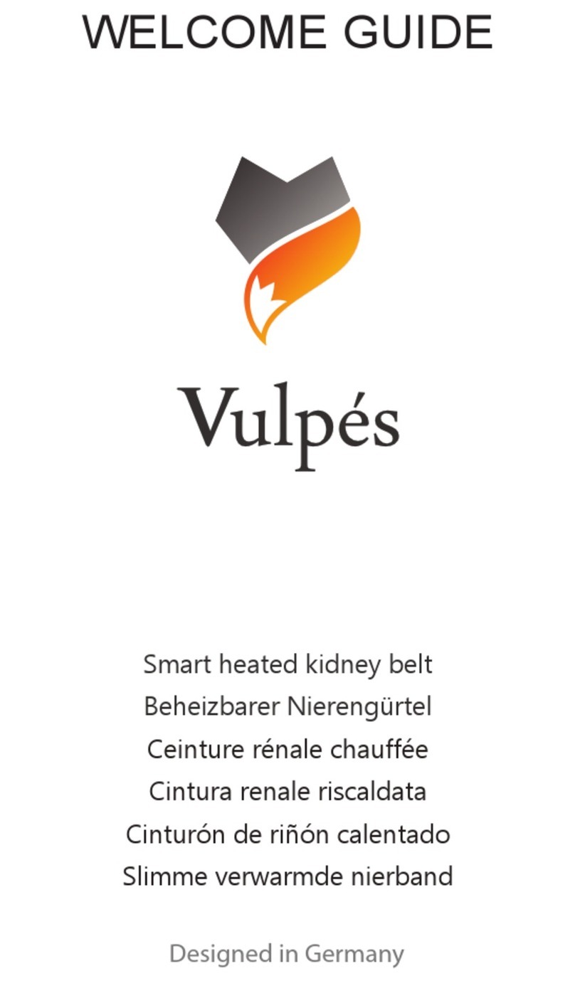Vulpes Electronics Smart heated kidney belt Operating and safety instructions