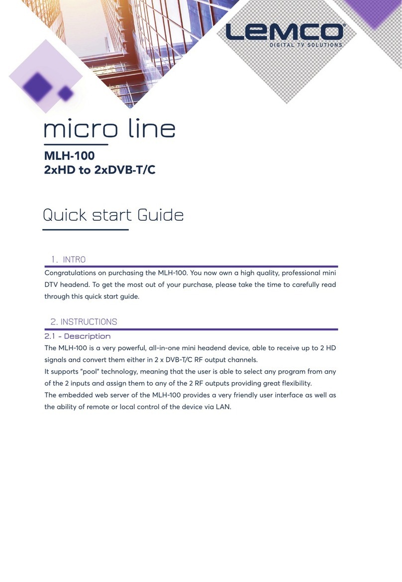 Lemco micro line MLH-100 User manual