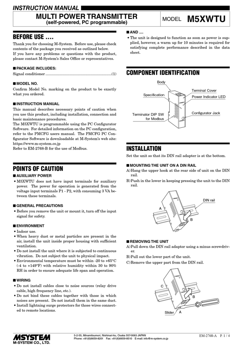 M-system M5XWTU User manual
