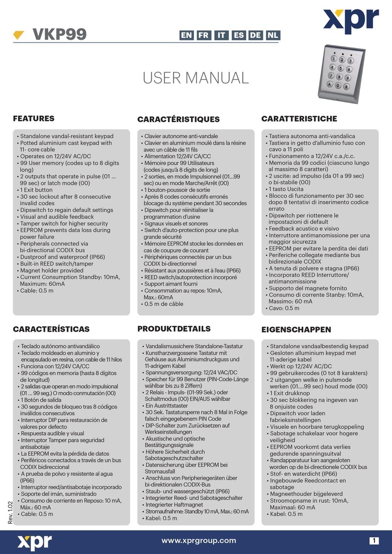 xpr VKP99 user manual