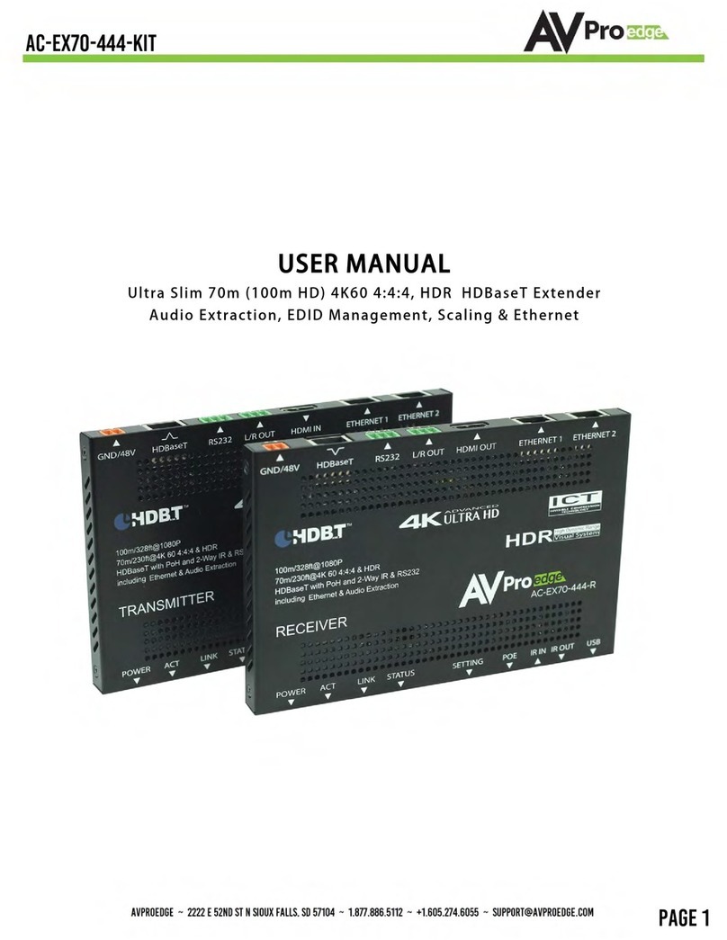 AVPro Edge AC-EX70-444-KIT user manual