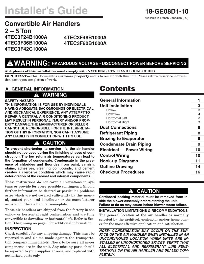 Trane 18-GE08D1-10 Assembly instructions