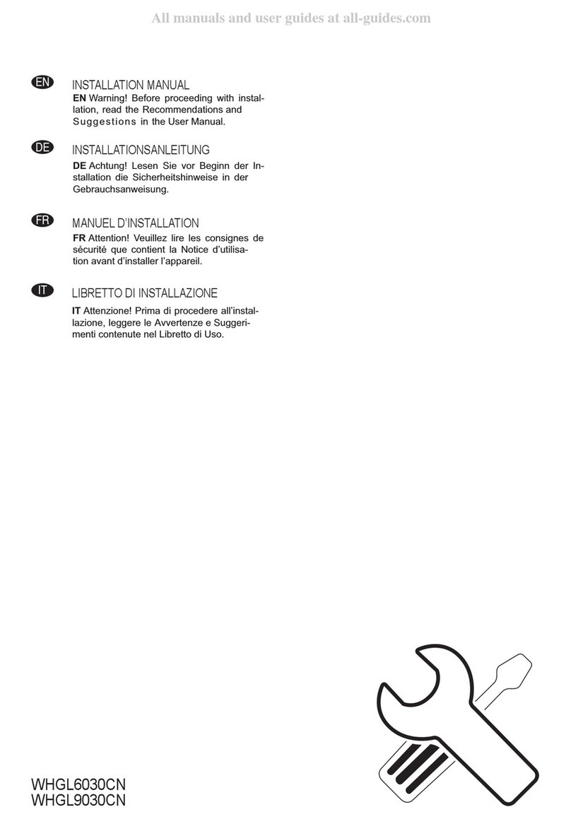 Electrolux WHGL9030CN installation manual